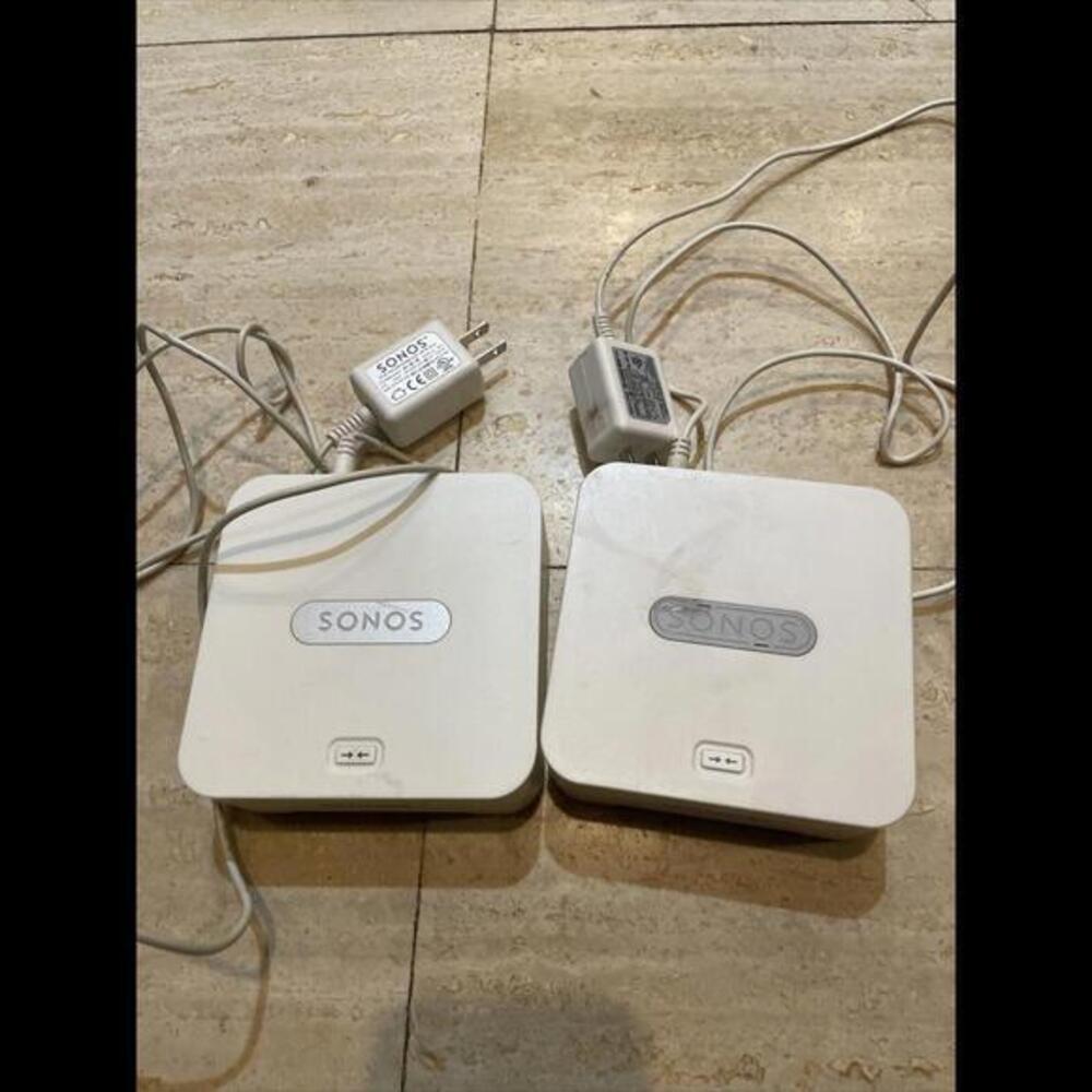 2 Sonos Multi-Room Music System ZoneBridge‎ BR100 with Power Adapter